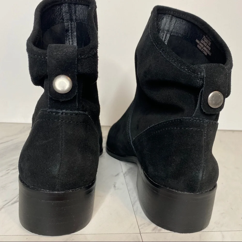 New! Lucky Brand Lollin Black Suede Bootie 7.5M